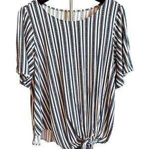 LOFT Womens Med Flutter Short Sleeve Blouse Feminine Dainty Vacation Casual